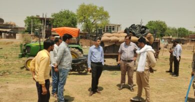 कलेक्टर ने गेहूं उपार्जन केन्द्रों का निरीक्षण कर देखी व्यवस्थाएं