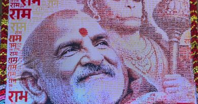 नीम करोली महाराज को समर्पित लाइव पेंटिंग बनी आकर्षण का केंद्र